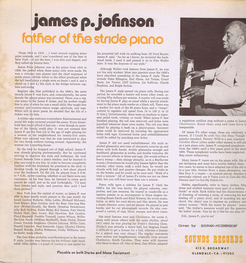 James P. Johnson ‎– Father Of The Stride Piano