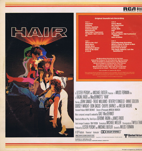 Hair. Original Soundtrack Recording (2 пластинки)