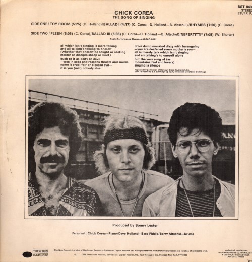 Chick Corea ‎– The Song Of Singing