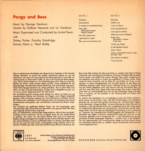 George Gershwin ‎– Porgy And Bess