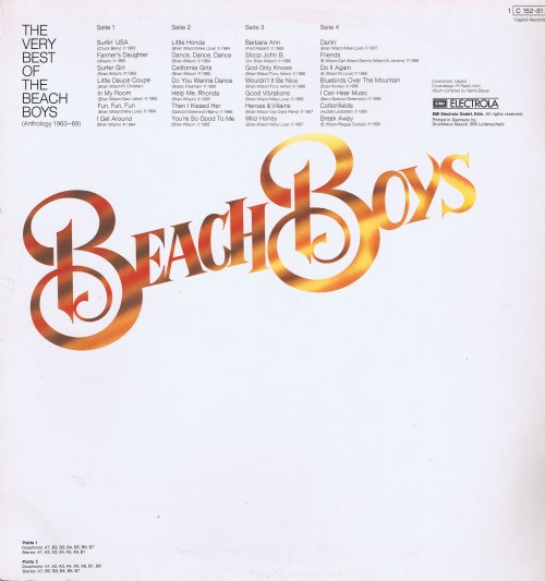 The Beach Boys - The Very Best Of The Beach Boys (Anthology 1963-69) (2 пластинки)