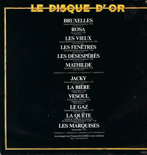 Jacques Brel - Le Disque D'Or / Жак Брель - Le Disque D'Or