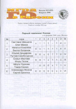 Игра Го в России №123 (2, 2006)