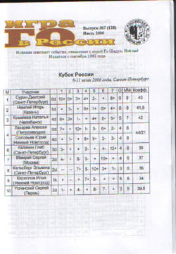 Игра Го в России №128 (7, 2006)
