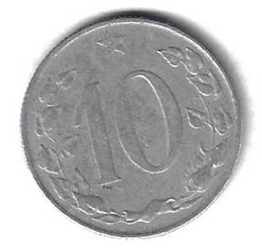 10 геллеров 1954 Чехословакия