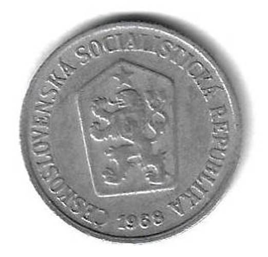 10 геллеров 1968 Чехословакия