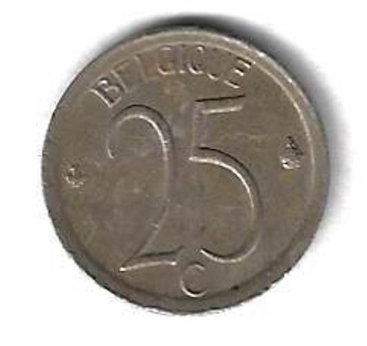 25 сантимов 1968 Бельгия