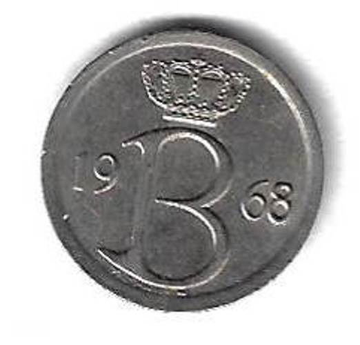 25 сантимов 1968 Бельгия