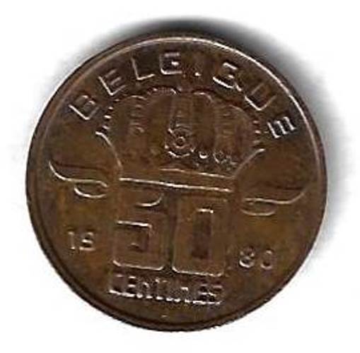 50 сантимов 1980 Бельгия (BELGIQUE)