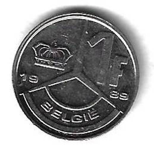 1 франк 1989 Бельгия (BELGIE)