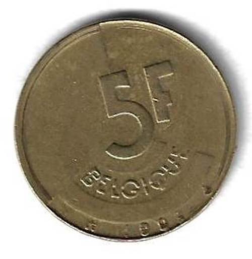 5 франков 1993 Бельгия (BELGIQUE)