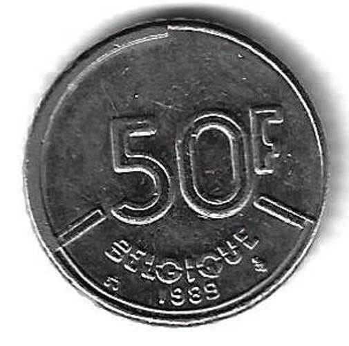 50 франков 1989 Бельгия (BELGIQUE)
