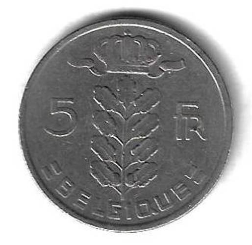 5 франков 1975 Бельгия (BELGIQUE)