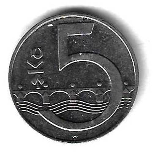 5 крон 1996 Чехия
