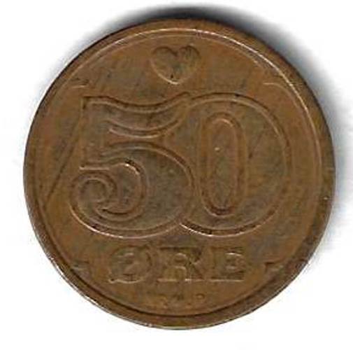 50 эре 1989 Дания