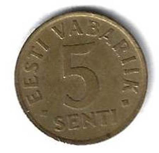 5 сентов 1992 Эстония