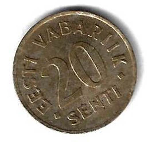 20 сентов 1992 Эстония