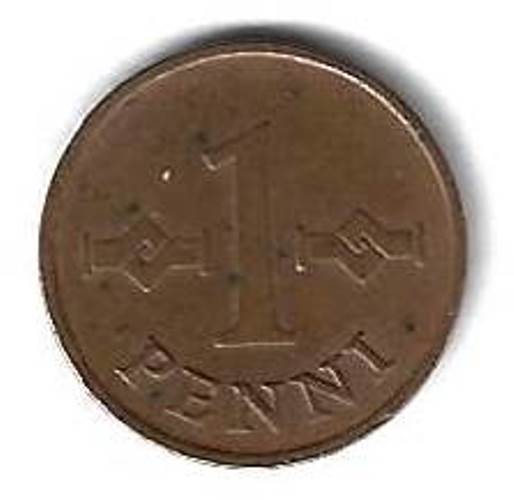 1 пенни 1967 Финляндия