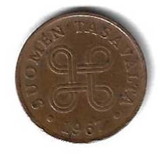 1 пенни 1967 Финляндия