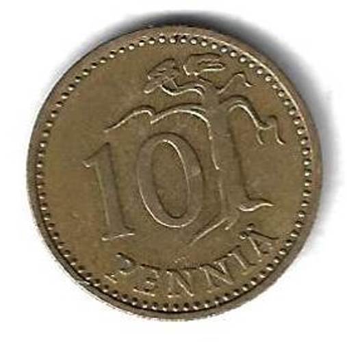 10 пенни 1965 Финляндия