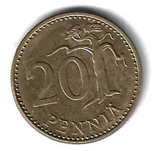 20 пенни 1986 Финляндия
