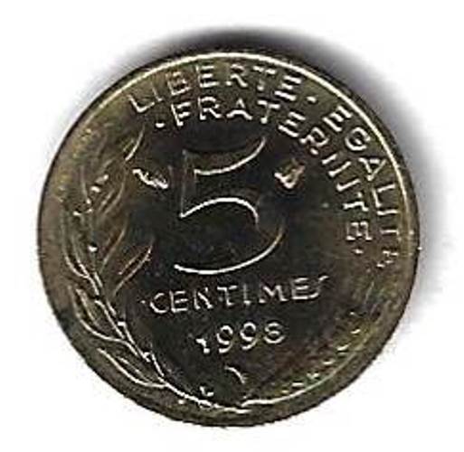 5 сантимов 1998 Франция
