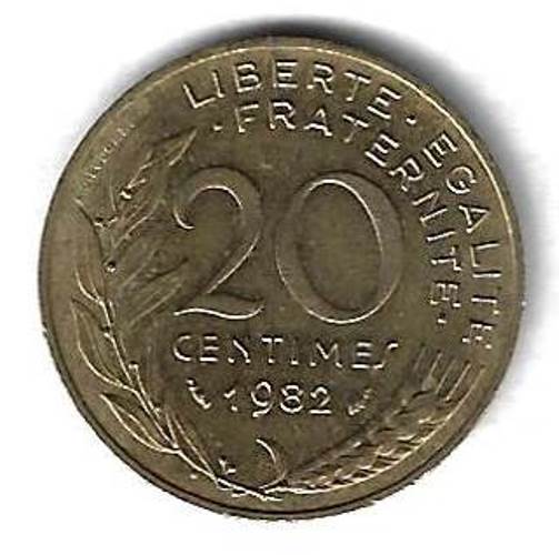 20 сантимов 1982 Франция