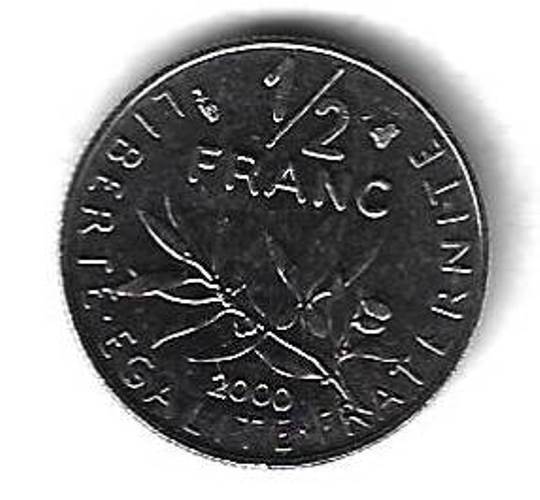 1/2 франка 2000 Франция