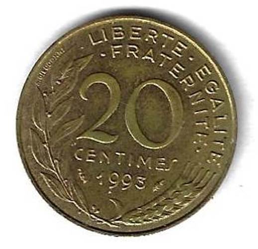 20 сантимов 1993 Франция