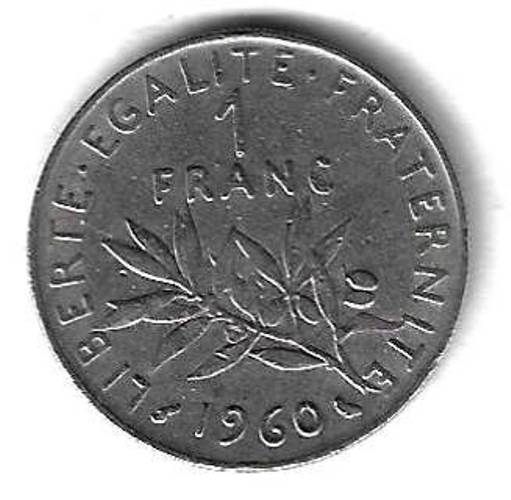 1 франк 1960 Франция