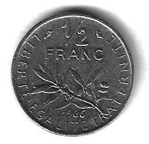 1/2 франка 1966 Франция