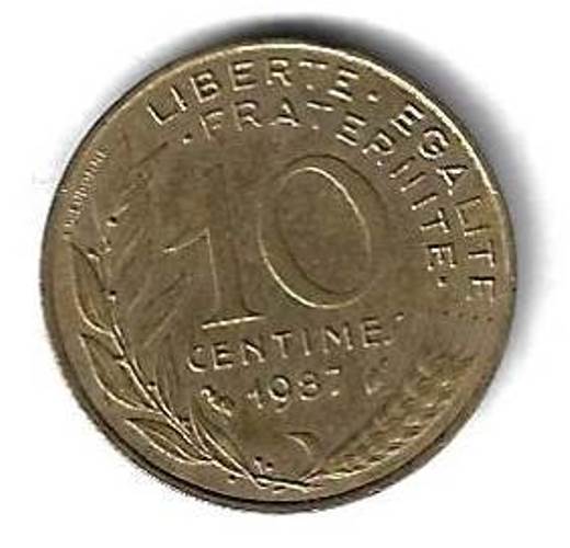 10 сантимов 1987 Франция
