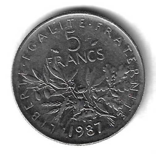 5 франков 1987 Франция