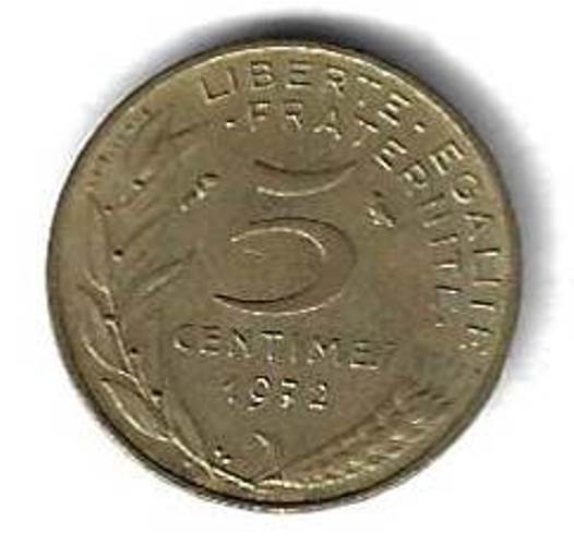 5 сантимов 1972 Франция