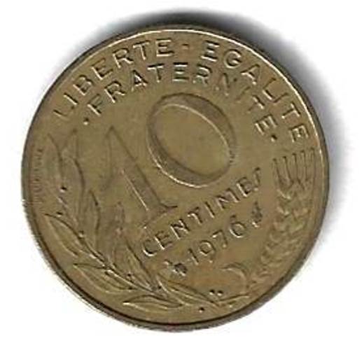 10 сантимов 1976 Франция
