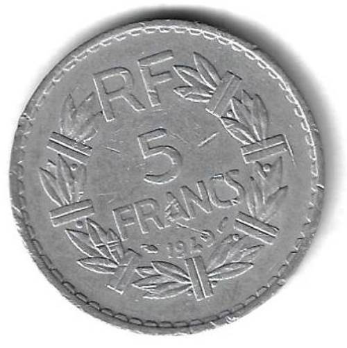 5 франков 1949 Франция