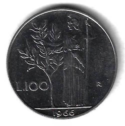 100 лир 1966 Италия