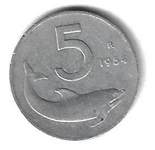 5 лир 1954 Италия