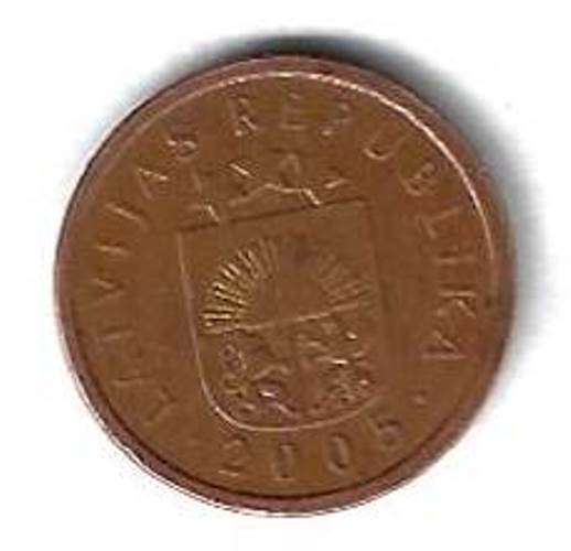 1 сантим 2005 Латвия