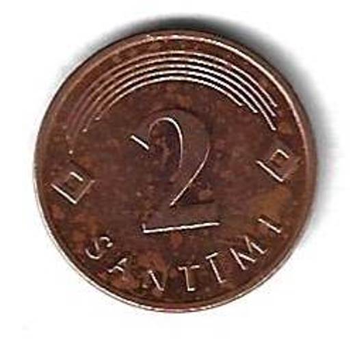 2 сантима 2007 Латвия