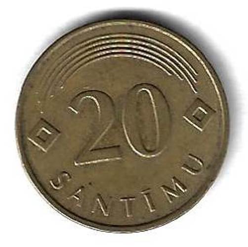 20 сантимов 2009 Латвия
