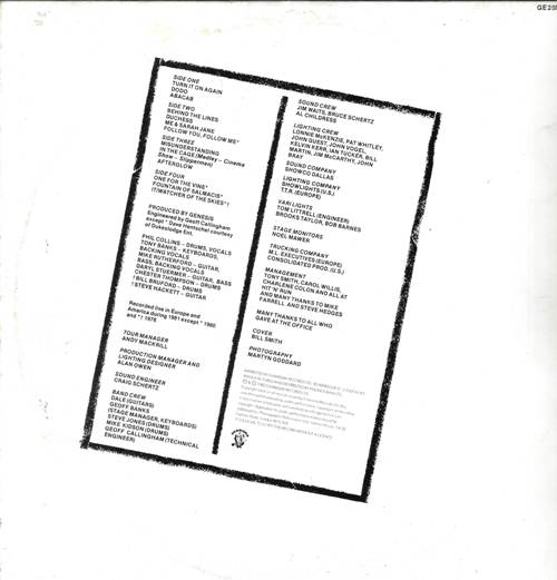 Genesis - Three Sides Live (2 пластинки)