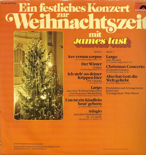James Last - Ein Festliches Konzert Zur Weihnachtszeit Mit James Last / Джеймс Ласт - Ein Festliches Konzert Zur Weihnachtszeit Mit James Last