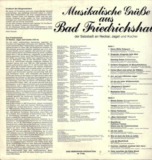 Musikalische Grüße Aus Bad Friedrichshall der Salzstadt an Neckar, Jagst und Kocher / Музыкальные приветствия из Бад-Фридрихсхалля соляного город на Неккаре, Ягсте и Кохере