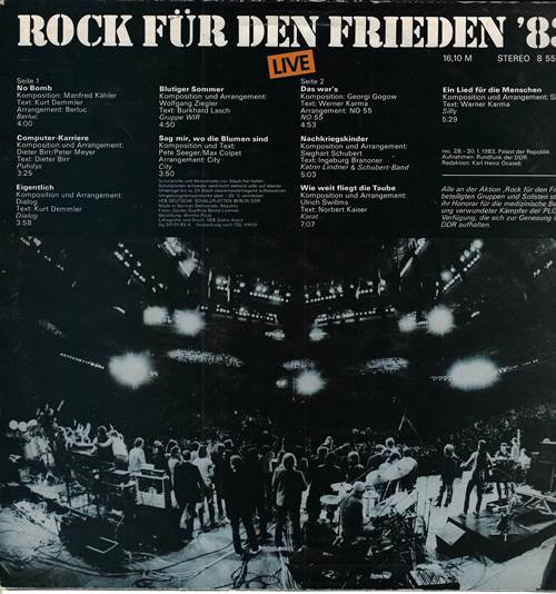 Rock Für Den Frieden '83 Live (Ein Lied Für Die Menschen)