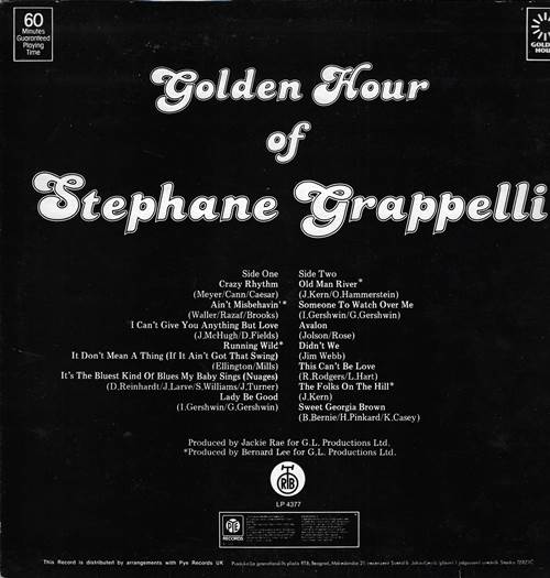 Stephane Grappelli - Golden Hour Of Stephane Grappelli / Стефан Граппелли