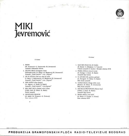 Miki Jevremovic - Miki / Мики Евремович - Miki