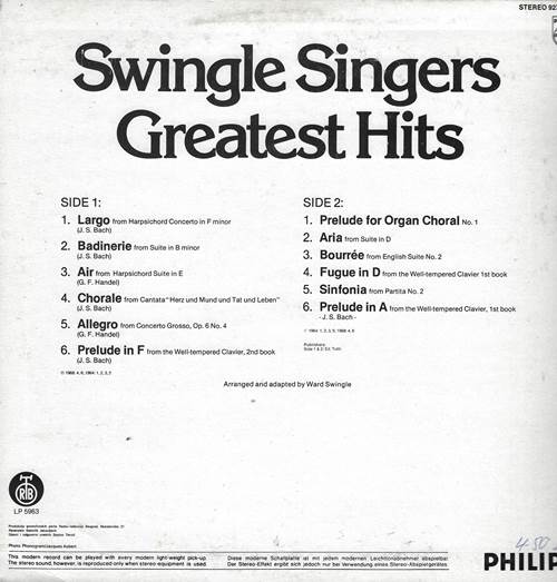 Swingle Singers - Greatest Hits