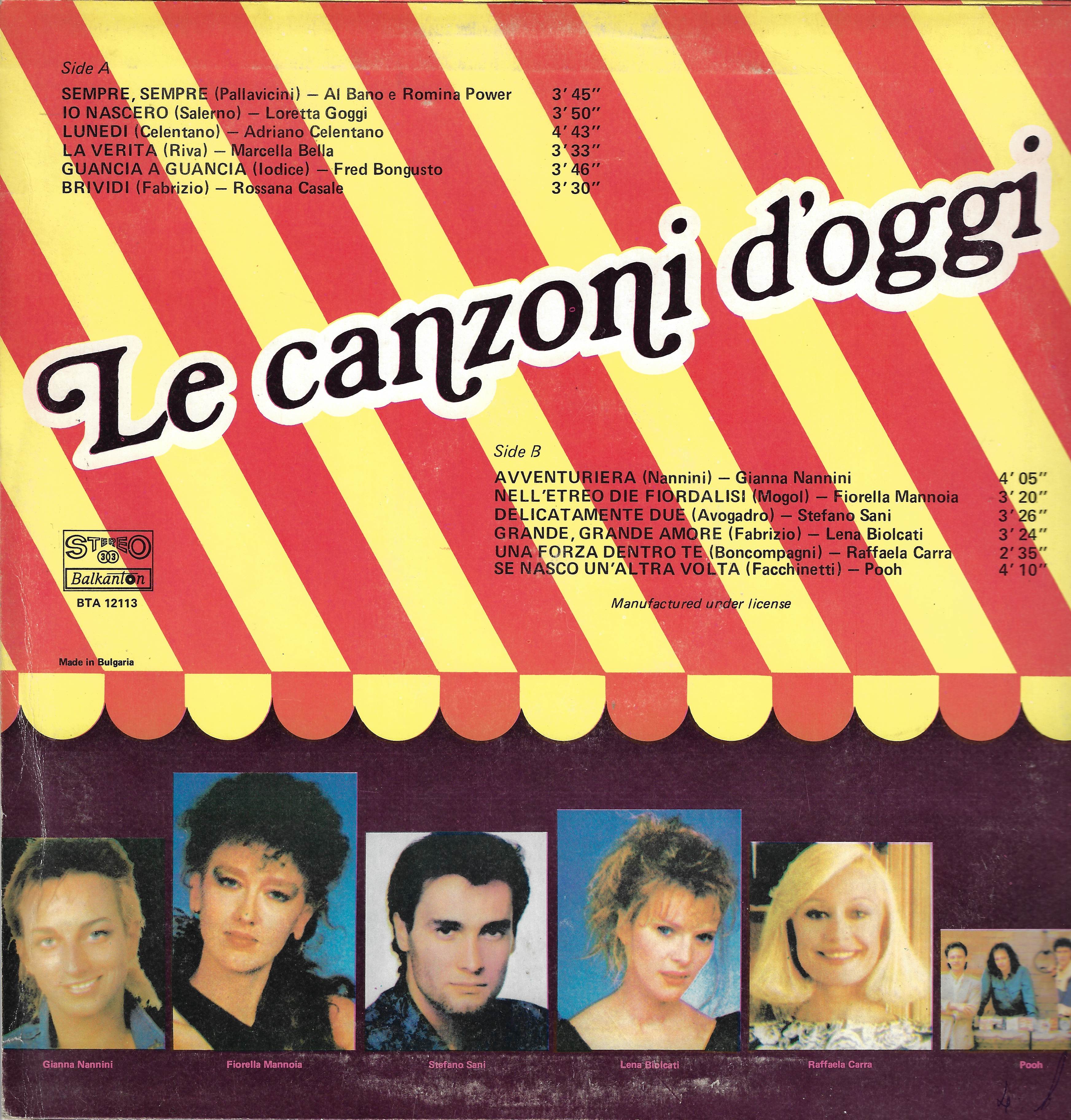 Le Canzoni D'oggi