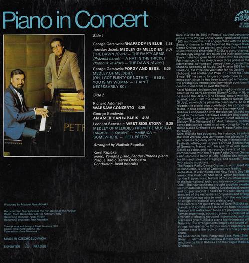 Karel Ruzicka, Prague Radio Dance Orchestra, Josef Vobruba - Piano In Concert